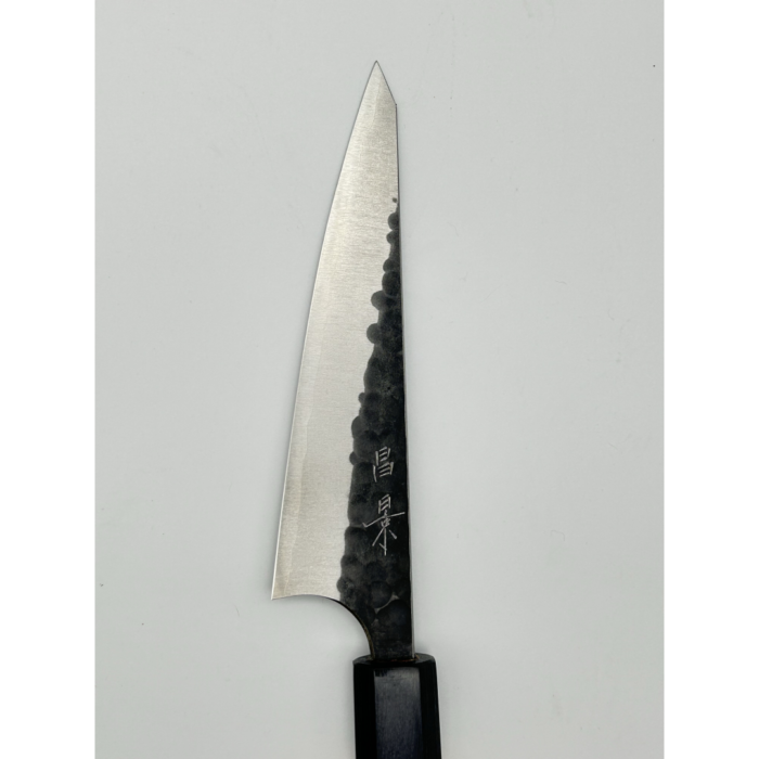 Masakage Koishi Aogami Super with Stainless Honesuki Japanese Knife 150mm Octagonal Cherrywood Black Pakkawood Handle - Image 2
