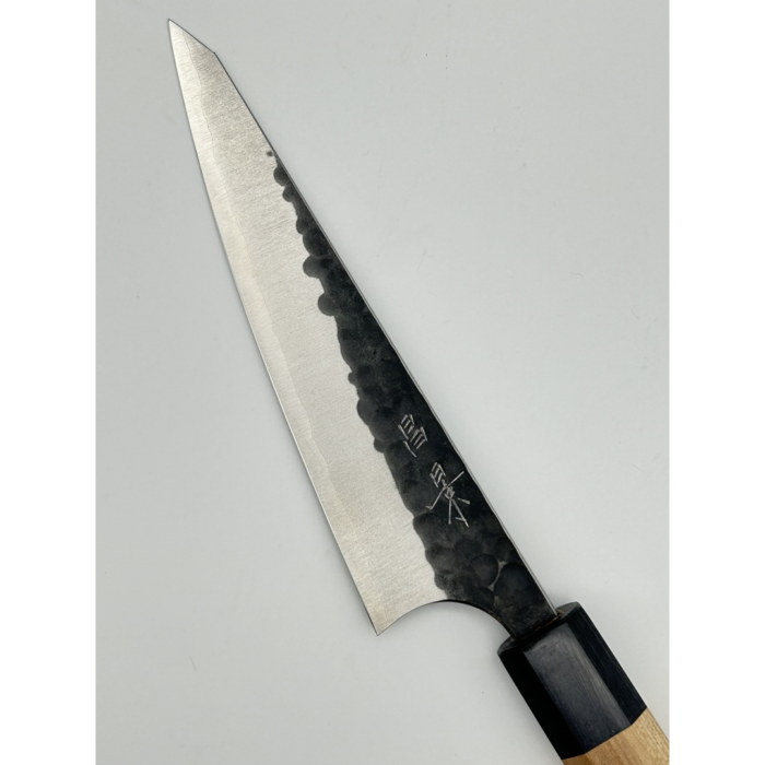 Masakage Koishi Aogami Super with Stainless Honesuki Japanese Knife 150mm Octagonal Cherrywood Black Pakkawood Handle - Image 4