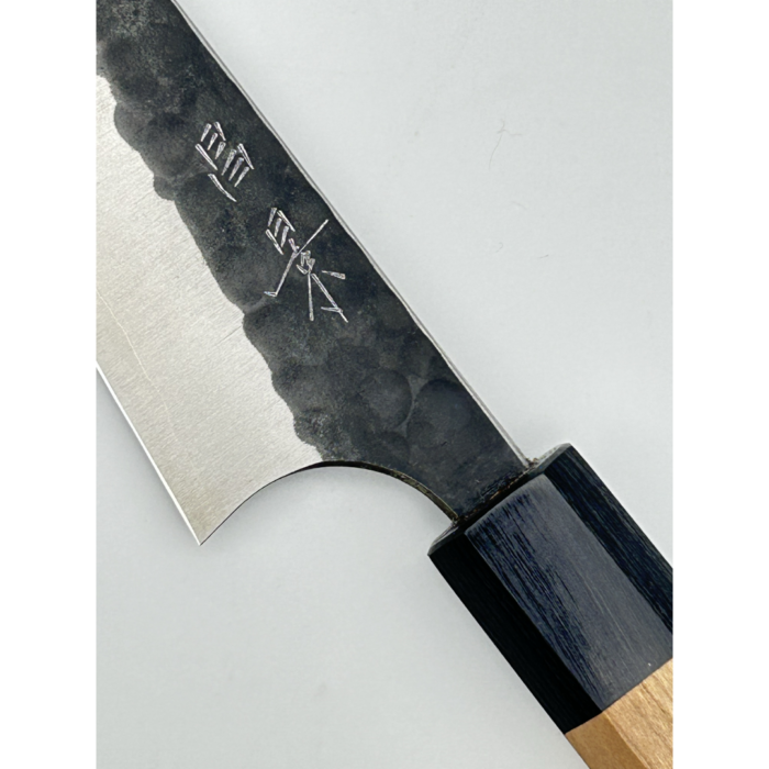 Masakage Koishi Aogami Super with Stainless Honesuki Japanese Knife 150mm Octagonal Cherrywood Black Pakkawood Handle - Image 5