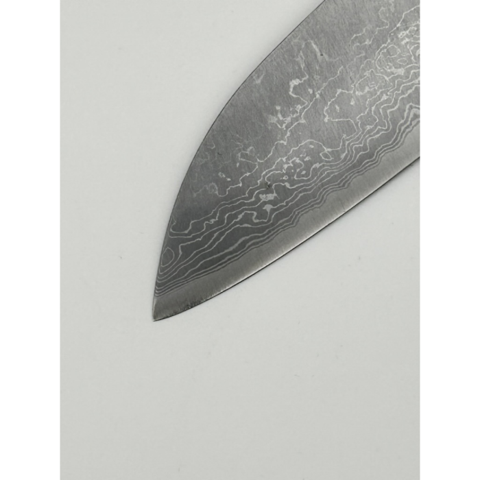 Kajiwara Aogami 2 Kuro-uchi Santoku Japanese Knife 165mm Oval Rosewood Handle - Image 6