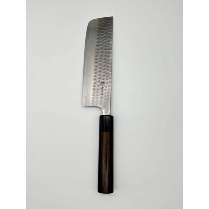 Katsushige Anryu Aogami Super Tsuchime Nakiri Japanese Knife 165mm Octagonal Rosewood Handle