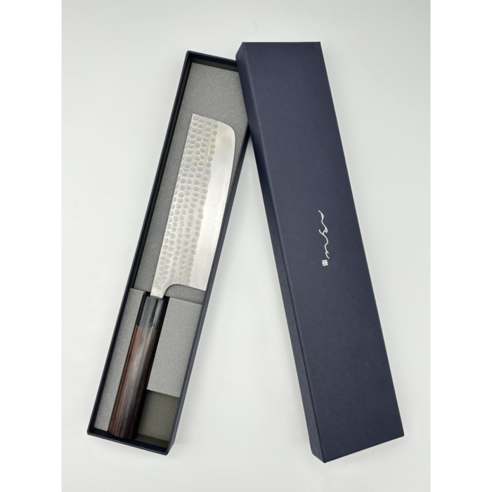 Katsushige Anryu Aogami Super Tsuchime Nakiri Japanese Knife 165mm Octagonal Rosewood Handle - Image 7