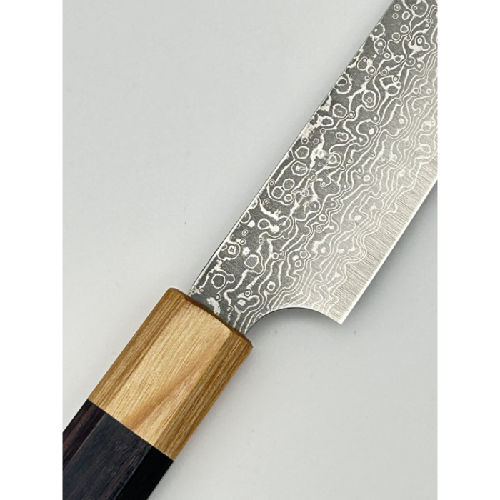 Kei Kobayashi SG2 Damascus Petty Japanese Knife 150mm Octagonal Rosewood Handle - Image 5
