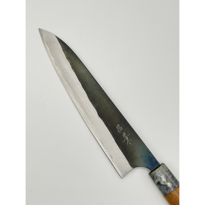 Masakage Mizu Aogami #2 Kasumi Gyuto Japanese Knife 210mm Octagonal Cherry Handle - Image 3
