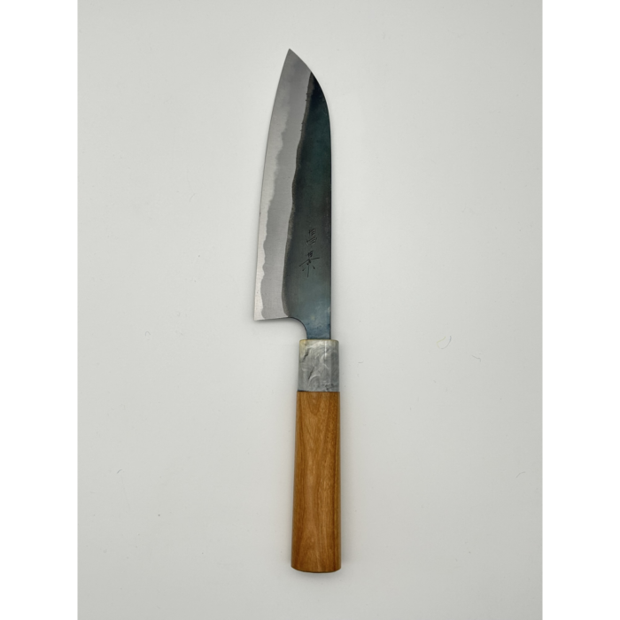 Masakage Mizu Aogami #2 Kasumi Santoku Japanese Knife 170mm Oval Cherry Handle