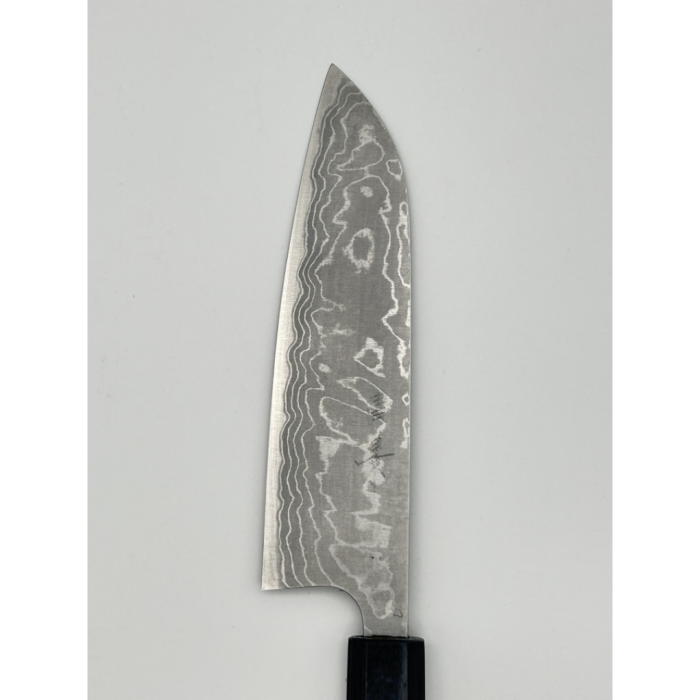Masakage Shimo Shirogami 2 Matte Santoku Japanese Knife 170mm Octagonal Magnolia Handle - Image 2