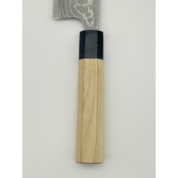Masakage Shimo Shirogami 2 Matte Santoku Japanese Knife 170mm Octagonal Magnolia Handle - Image 4