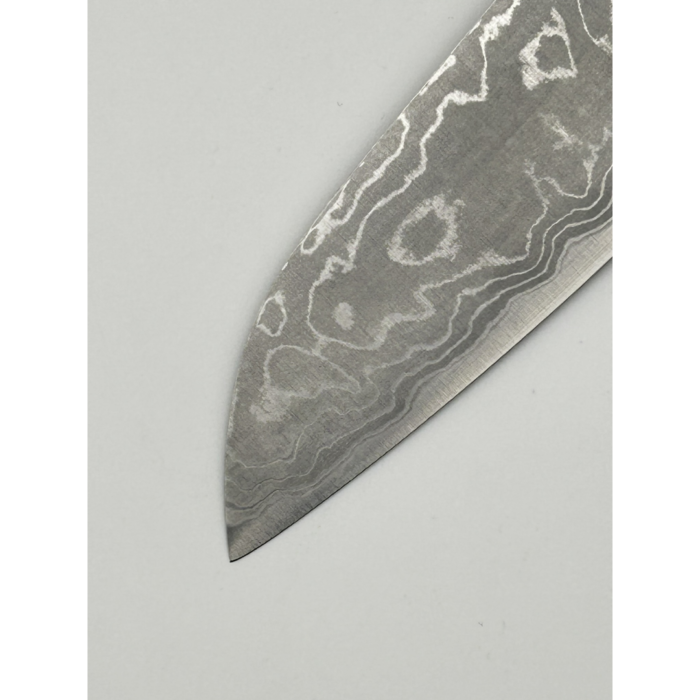 Masakage Shimo Shirogami 2 Matte Santoku Japanese Knife 170mm Octagonal Magnolia Handle - Image 6