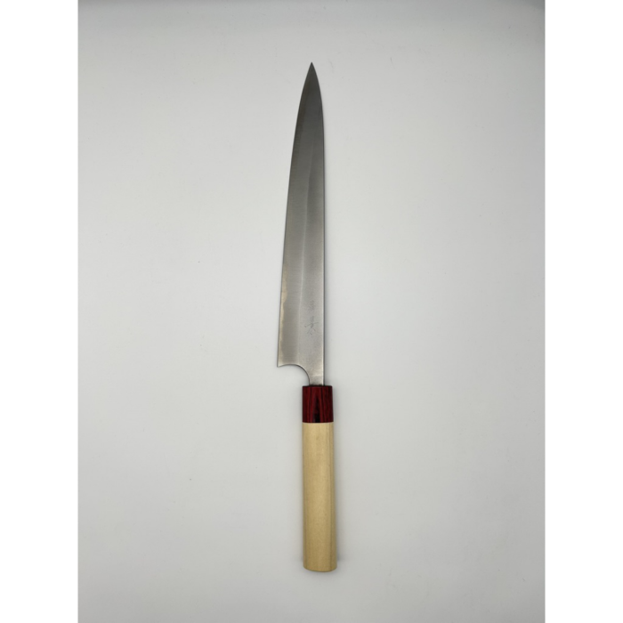 Masakage Yuki Shirogami 1 Kasumi Sujihiki Japanese Knife 270mm Oval Magnolia Handle