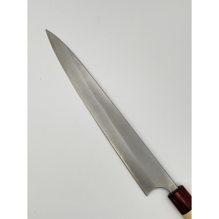 Masakage Yuki Shirogami 1 Kasumi Sujihiki Japanese Knife 270mm Oval Magnolia Handle - Image 3