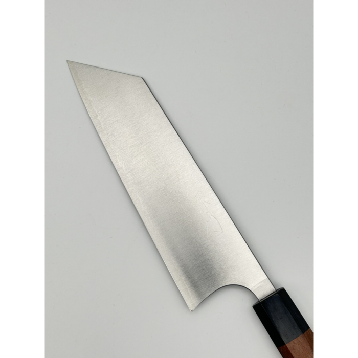 Takayuki Shibata Koutetsu Aogami Super Migaki Bunka Japanese Knife 165mm Octagonal Rosewood And Black Pakkawood Handle - Image 3