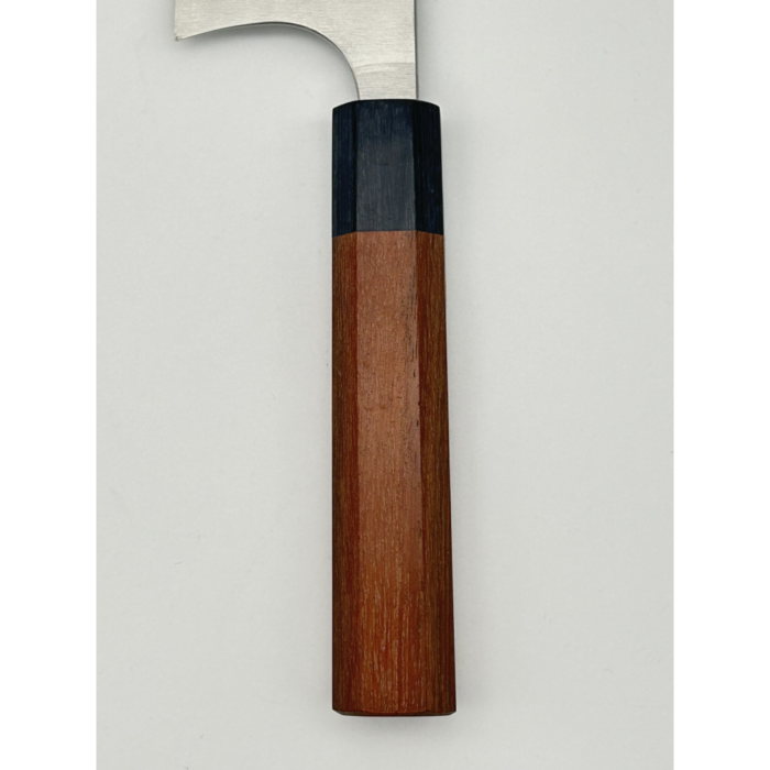 Takayuki Shibata Koutetsu Aogami Super Migaki Bunka Japanese Knife 165mm Octagonal Rosewood And Black Pakkawood Handle - Image 4