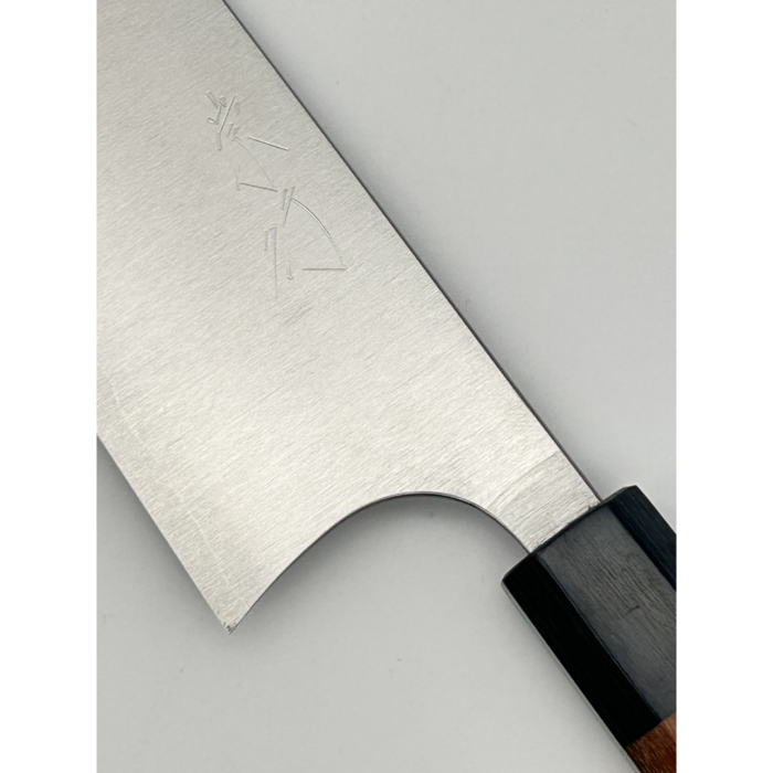 Takayuki Shibata Koutetsu Aogami Super Migaki Bunka Japanese Knife 165mm Octagonal Rosewood And Black Pakkawood Handle - Image 5