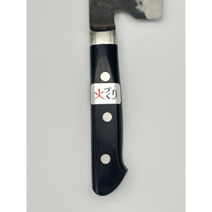 Teruyasu Fujiwara Denka Aogami Super Uchidashi Nakiri Japanese Knife 165mm Western Black Pakkawood Handle - Image 4