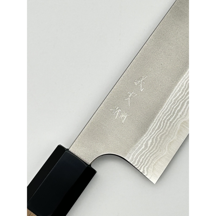 Yoshimi Kato Nashiji VG-10 Nashiji Santoku Japanese Knife 170mm Octagonal Rosewood Handle - Image 5