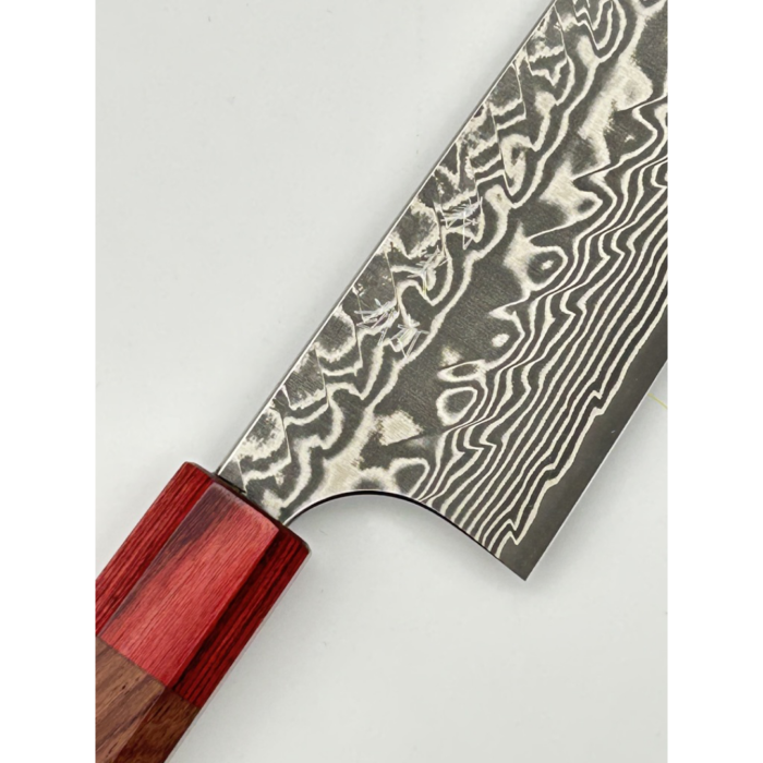 Yoshimi Kato SG2 Damascus Gyuto Japanese Knife 210mm Octagonal Rosewood Handle - Image 5