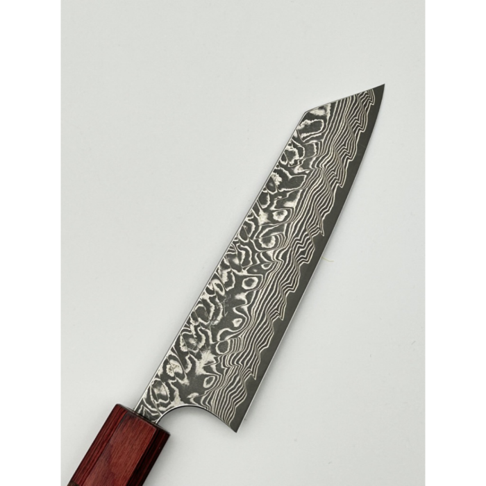 Yoshimi Kato SG2 Damascus Ko-Bunka Japanese Knife 130mm Octagonal Rosewood Handle - Image 3