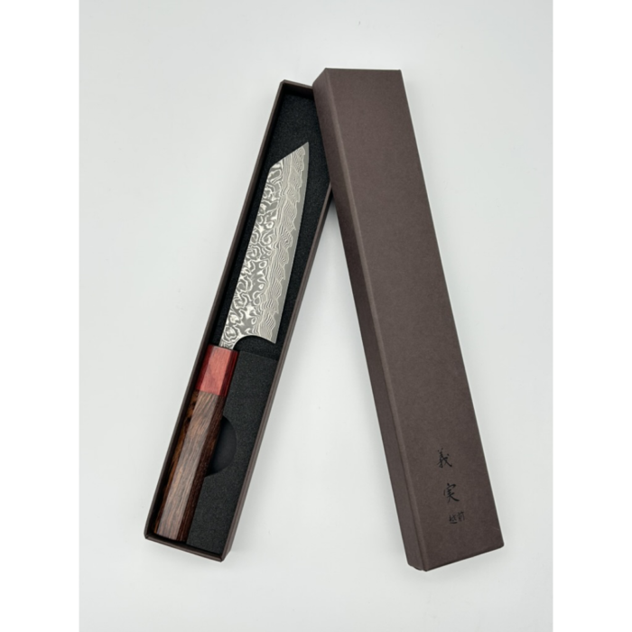 Yoshimi Kato SG2 Damascus Ko-Bunka Japanese Knife 130mm Octagonal Rosewood Handle - Image 7