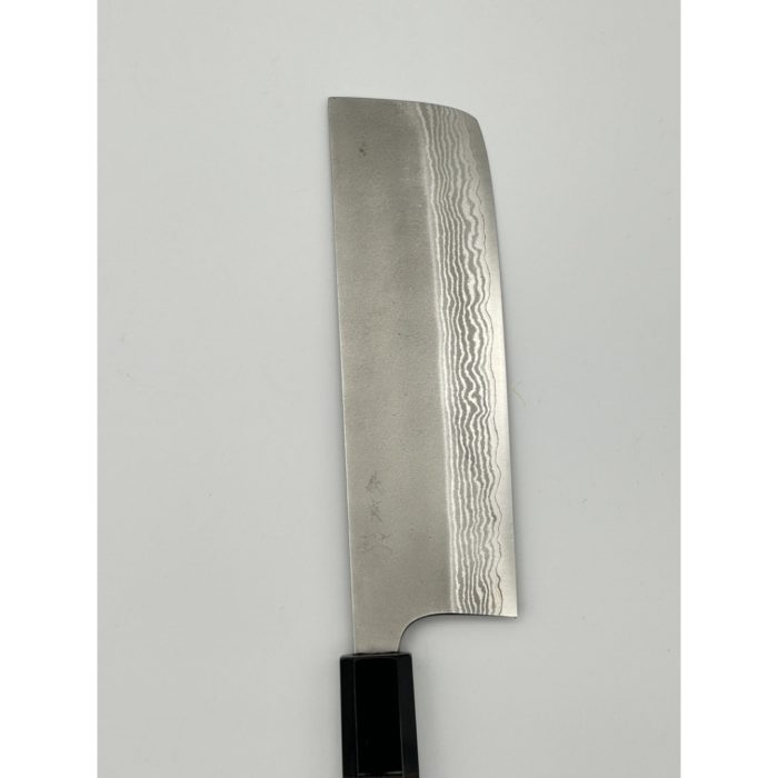 Yoshimi Kato VG-10 Nashiji Nakiri Japanese Knife 165mm Octagonal Walnut Handle - Image 2