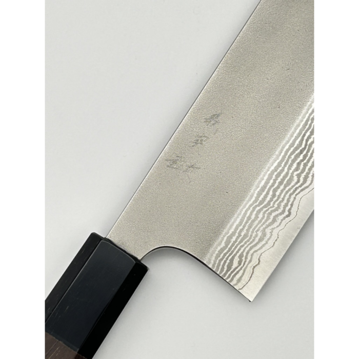 Yoshimi Kato VG-10 Nashiji Nakiri Japanese Knife 165mm Octagonal Walnut Handle - Image 5