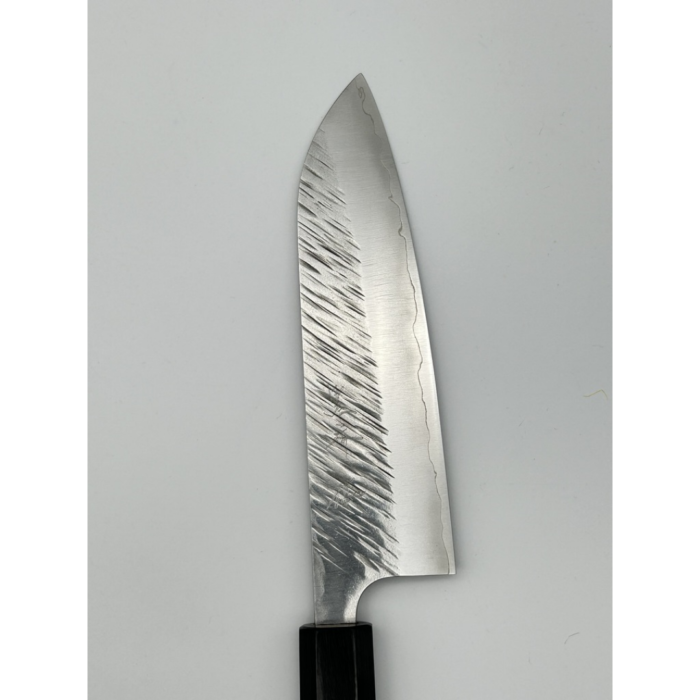 Yu Kurosaki Fujin SG2 Tsuchime Santoku Japanese Knife 170mm Octagonal Rosewood Handle - Image 2