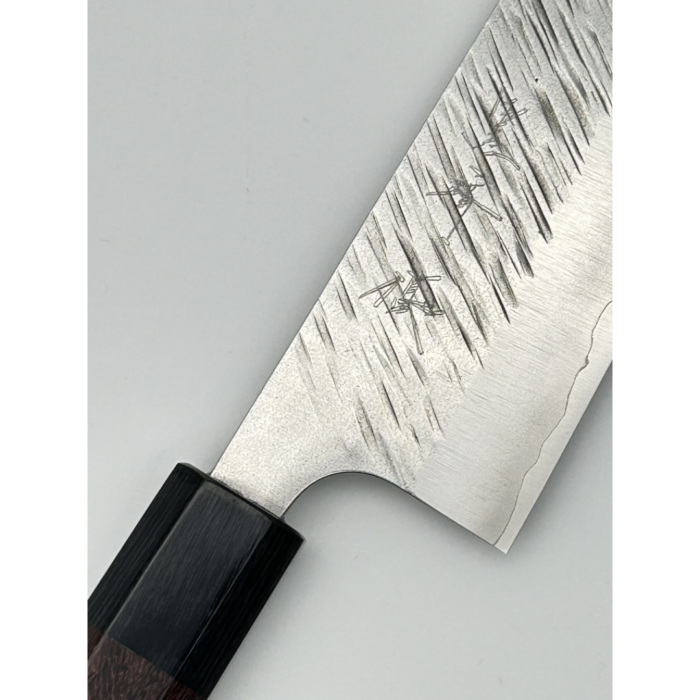 Yu Kurosaki Fujin SG2 Tsuchime Santoku Japanese Knife 170mm Octagonal Rosewood Handle - Image 5